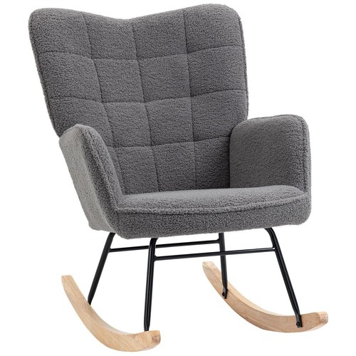 Homcom wingback rocking chair - wingback,