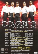 BOYZONE 2009 Tour UK FLYER / mini Poster 8x6 inches
