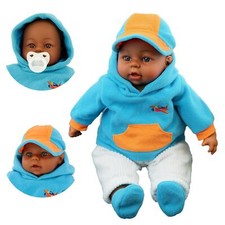 18" Black Baby Doll Boy Ethnic