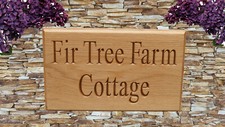 Personalised Oak house sign,Carved,Custom engraved outdoor wooden name plaque
