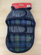 XS Tartan Dog Coat, Quilted Padded Material 