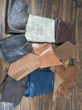 Lot of Leather & Suede Scraps