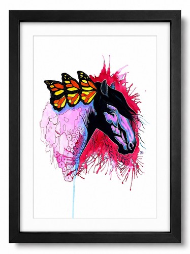 Original horse painting a3 - horse, painting,