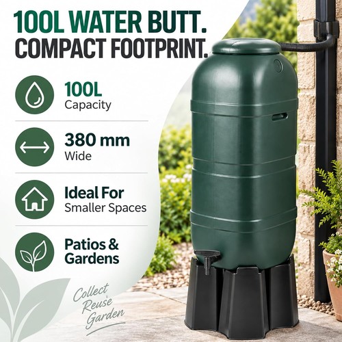 Plastic water butt - set, with