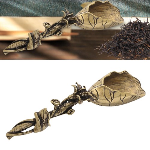 Tea scoop brass lotus - brass,