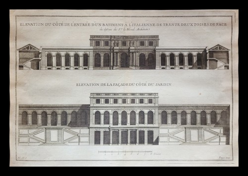 Antique 1738 engraving - engraving,