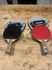 BLUTENKIRSCHE MAMBA STRIKE Table Tennis Bats x2 with Stiga Covers