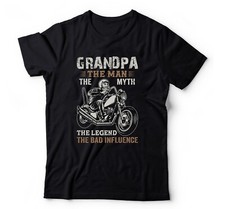 Men’s Biker Grandad Graphic T-Shirt – Casual Printed Tee Gift for Grandpa UK