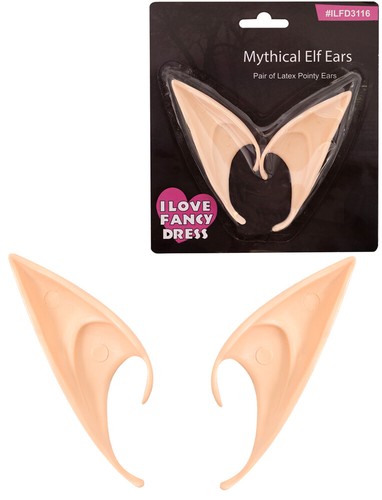 Latex elf ears pointed - ears, rubber