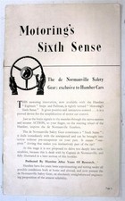 HUMBER de Normanville Safety Gear Car Part Sales Brochure #1857/10/35 H.18