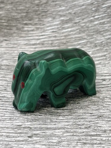 Malachite polished animal - ,