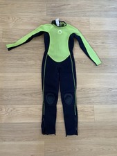 TRIBORD DECATHLON Child Wetsuit 12 Years Full Length Green Black Boy Girl