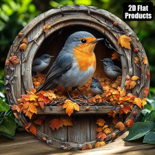 Cute Robin Garden Plaque Wall