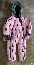 Myleene Klass Baby Snowsuit 2-3 Years with Detachable Mittens Bunny Rabbit Patt