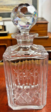 Edinburgh Crystal Glass Square Decanter With Stopper