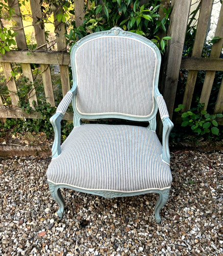 Reupholstered vintage french - reupholstered,