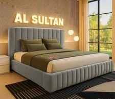 Bed Frame Plush Velvet Upholstered Ottoman Divan GasLift Storage with Mattress