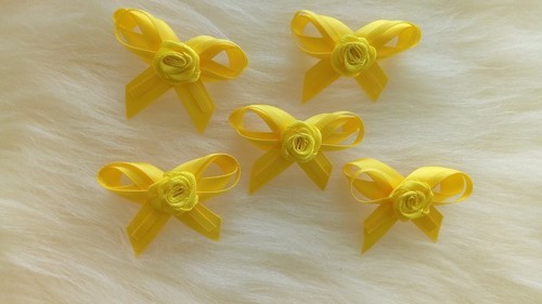 Small satin ribbon bows with - small,