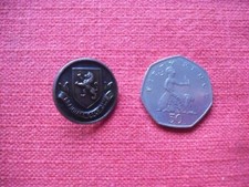 Rare Vintage BRAMHALL GOLF CLUB Stockport  Hallmarked Silver Button W.B & S 