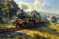 STEAM TRAIN CANVAS PICTURE PRINT WALL ART HOME DECOR