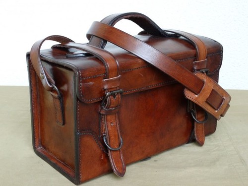 Vintage suitcase leather - vintage, bag