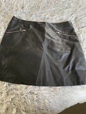 Black Faux Leather Skirt Size 16