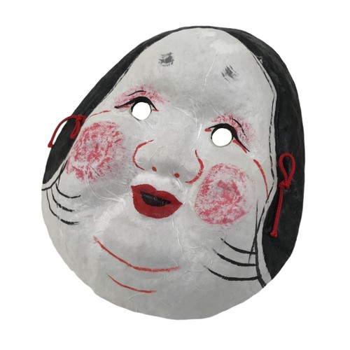 Japanese paper mache noh mask - japanese,