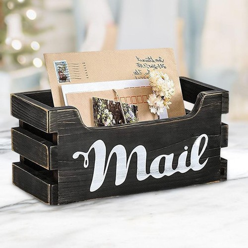 Wooden mail organizer letter - mail,