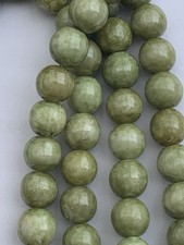 Vintage Olive Opal Beaded