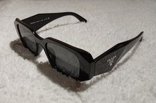 PRADA PR17WS Women's Sunglasses Black/Silver Logo