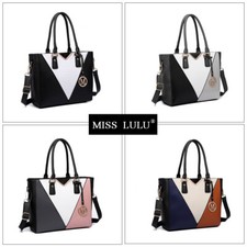Large Women Color Block Tote