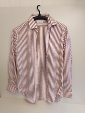 Christian Dior Monsieur 16.5 (42) Mens Shirt Opened Never Used White Red Stripes