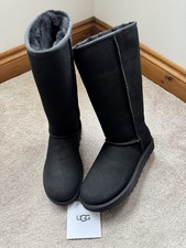 GENUINE UGG BOOTS W CLASSIC TALL II (BLACK) SIZE 5.5 EU38 - B/NEW COST £220