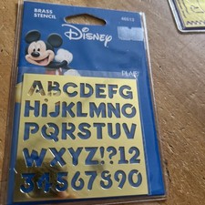 Disney Brass Stencil Alphabet