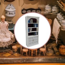 1/12 Scale Bookcase Tall Storage Cabinet Model DIY Fitments Miniature Furniture