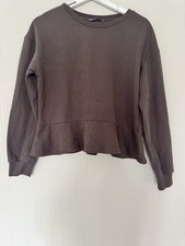 Chocolate brown peplum long