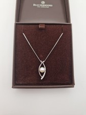 9ct White Gold Diamond & Pearl