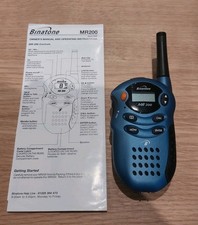 BINATONE MR200 Single Black/Blue Walkie Talkie - battery operated belt clips