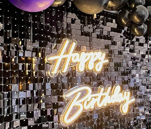 Happy birthday white led - birthday,