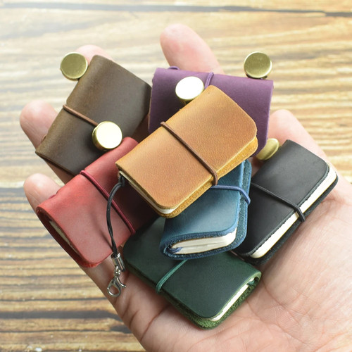 Tiny vintage leather - vintage, notebook