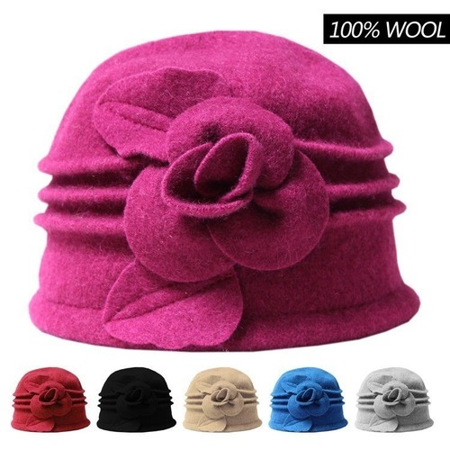 Ladies wool cloche felt - felt, hat