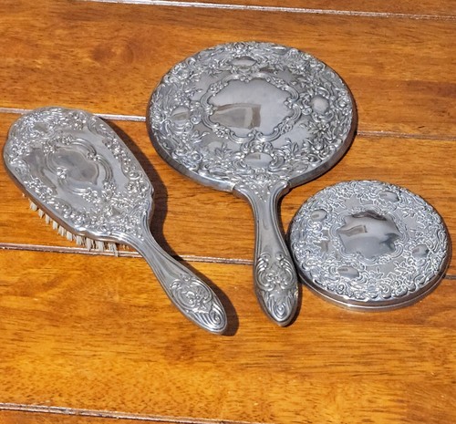 Antique ornate silver plate - antique,