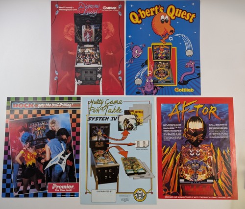 Pinball machine flyers - flyers, lot