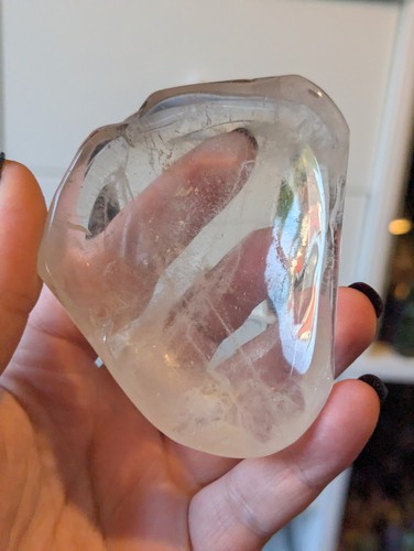 Clear quartz crystal hand cut - quartz,
