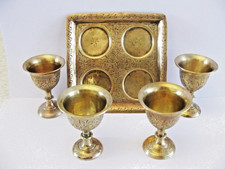 Vintage Indian Brass Goblets X