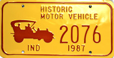 Indiana License Plate 1987