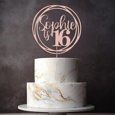 Personalised Happy Birthday Cake Topper Any Age Any Name 16 18th 21st 30th 50th