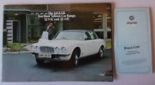 JAGUAR XJ S2 COUPE orig 1976 UK Mkt Sales Brochure & Price List - 5.3C 4.2C