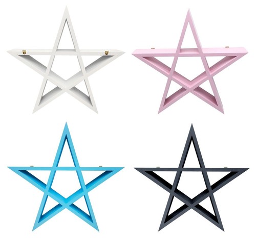 Gothic pentagram wall - wall, shelf