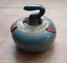 Vintage Beneagles Small Curling Stone Shaped Whisky Bottle Empty